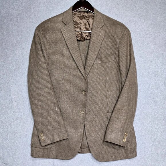 Ermenegildo Zegna Heritage‎ Blazer Mens Size 40 Beige Single Breasted Two Button - Picture 1 of 16